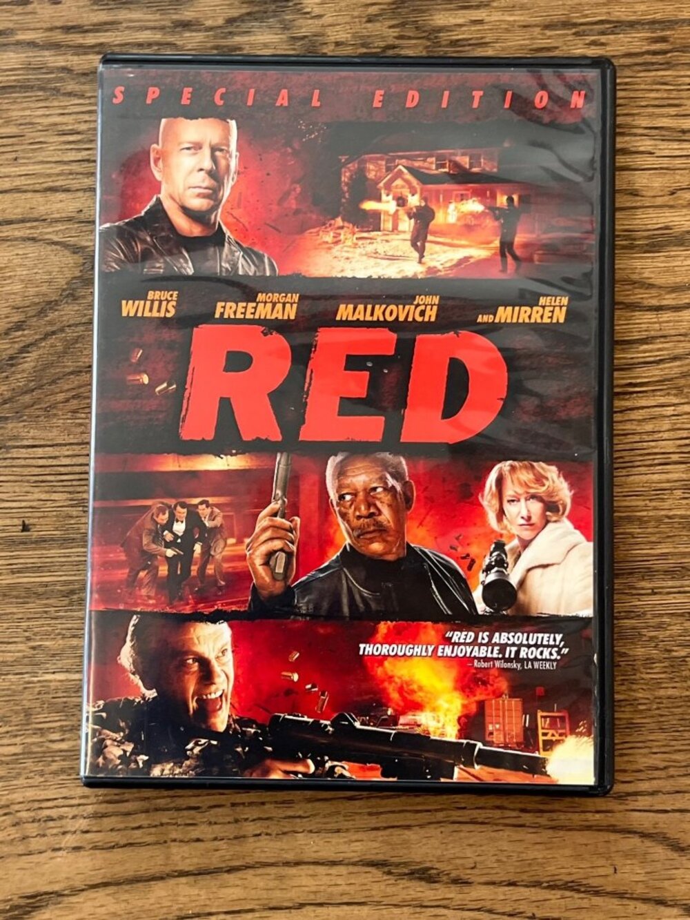 Red 2010 Movie DVD Special Edition Action Bruce Willis Morgan Freeman Pre-Owned